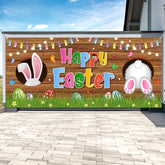 HAKOTI Easter garage door cover with bunnies and eggs enhances festive entryways.