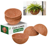 Halatool 12-inch round coco liner for pots supports soil aeration.