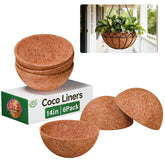 Halatool 14-inch hanging basket coco liner supports healthy plant growth.