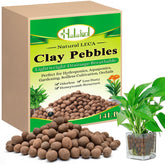 Halatool 14lb organic Leca balls improve moisture control in pots.