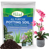 Halatool 3QT potting soil packaging with resealable bag for moisture control.