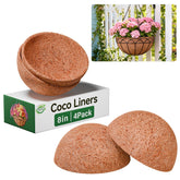 Halatool 8-inch coconut liner for hanging baskets promotes soil airflow and moisture retention.
