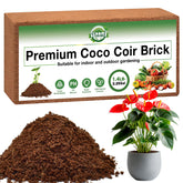 Halatool coco coir brick expands when soaked for seed starting.