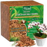 Halatool Coco Husk Chips pack 10 lb for sustainable plant mulch and moisture retention.