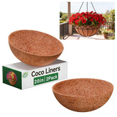 Halatool coconut liner in a 20-inch basket ready for balcony planting.
