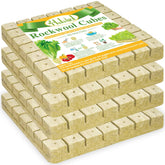 Halatool rockwool cubes with moisture-retaining texture ideal for seed germination and early growth.