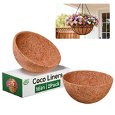 Halatool round coco liner 16-inch inside a basket improves soil aeration.