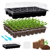 Halatool seed starter tray 2-pack with clear walls for easy monitoring.