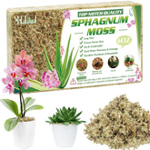 Halatool sphagnum moss 8 qt package showing moisture retention for orchids.