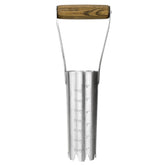 Haliaeetus bulb planter with wooden handle providing comfortable depth control.