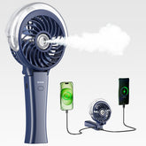 HandFan Disney Royal Blue misting fan front view for all-day cooling on the go.