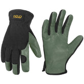 Handlandy gardening gloves with leather palm provide durable grip for yard tasks