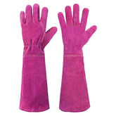 HANDLANDY ladies thorn-proof gloves protecting hands while pruning roses.
