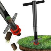 Hangmaicome bulb planter tool with 34-inch handle for standing planting comfort and efficiency.