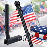 HANGMAICOME truck flag pole kit in box, easy-to-setup packaging.