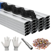 Hannger greenhouse wiggle spring wire secures plastic film for a taut, storm-ready cover.