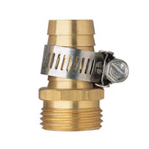 Hanobo brass 5/8-inch male thread connector for durable hose repairs.