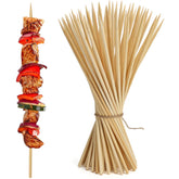 HANSGO bamboo skewers 12-inch with natural wood finish for grilling