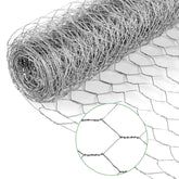 HANWRAPS chicken wire roll with hexagonal mesh ideal for reliable garden fencing.
