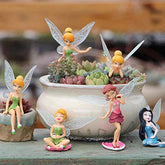 Haomian 6Pcs miniature fairy figures for charming garden decor.
