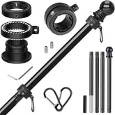 Haoridul 5ft outdoor flag pole in stainless steel for wind-ready display.