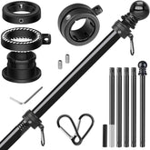 Haoridul outside flag pole 6ft black enhances curbside display with durable outdoor strength