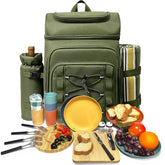 Hap Tim picnic backpack for four with all-in-one setup for easy outdoor dining.
