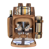 Hap Tim picnic basket backpack main view for two travelers