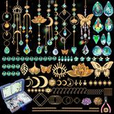 HAPGFS DIY Suncatcher Kit with 402 pieces creating rainbow reflections in windows