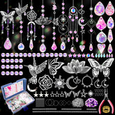 HAPGFS DIY Suncatcher Kit with sunflower crystals casting warm rainbows through sunlit windows
