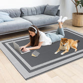 HappyTrends outdoor rug with reversible design for patios and decks.