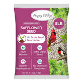 Happy Wings safflower seeds pack for year-round bird feeding with protein-rich nutrition