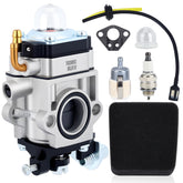 Harbot E43 carburetor kit front view shows bolt-on compatibility for quick starts
