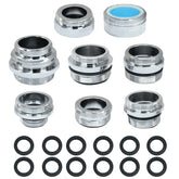 HARSKIYER faucet adapter kit packaging shows brass components ready for quick setup.