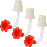 Hasslickit floral feeder tube with red flower tip attracts hummingbirds for easy backyard feeding