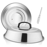 HaSteeL cheese melting dome 12inch set for even heat distribution on burgers