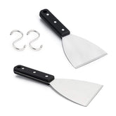 HaSteeL Griddle Scraper with 9.5-inch beveled blade for residue removal.