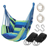 Hatisan hammock chair green exterior setup for serene outdoor relaxation