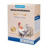 Hatortpet dried mealworms in a 10lb bag providing convenient protein for flocks