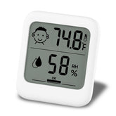 HATUSOKU digital thermometer and hygrometer with comfort face display shows clear readings.