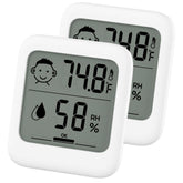 HATUSOKU digital thermometer and hygrometer with comfort face display for quick readings