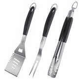 HAUSHOF spatula on grill showing 4-in-1 versatility for grilling tasks.
