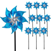 Hausse reflective pinwheels on stakes brighten the yard and deter birds.
