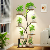 HAVLOTII indoor plant stand with four grow lights boosts plant vitality.