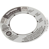 Hayward multiport valve position label showing SP0714T settings for easy pool filter operation