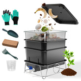 HCGADON 3-tray worm farm exterior ready for year-round composting