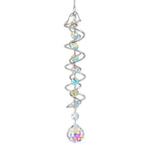 H&D HYALINE & DORA crystal ball sun catcher reflecting sunlight in the garden