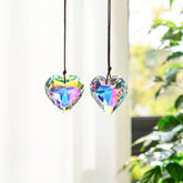 H&D Hyaline & Dora crystal heart prism for windows creates sparkling rainbow light indoors