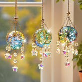 H&D HYALINE & DORA ice cracked ball 40mm reflects sunlight for vibrant rainbows