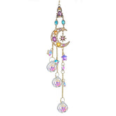 H&D Hyaline & Dora moon-star prism suncatcher brightens windows with rainbow light.
